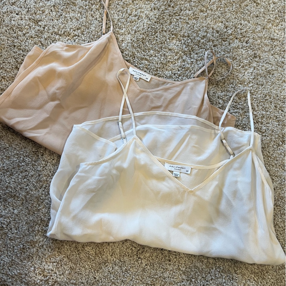 2 Equipment Silk Camisoles